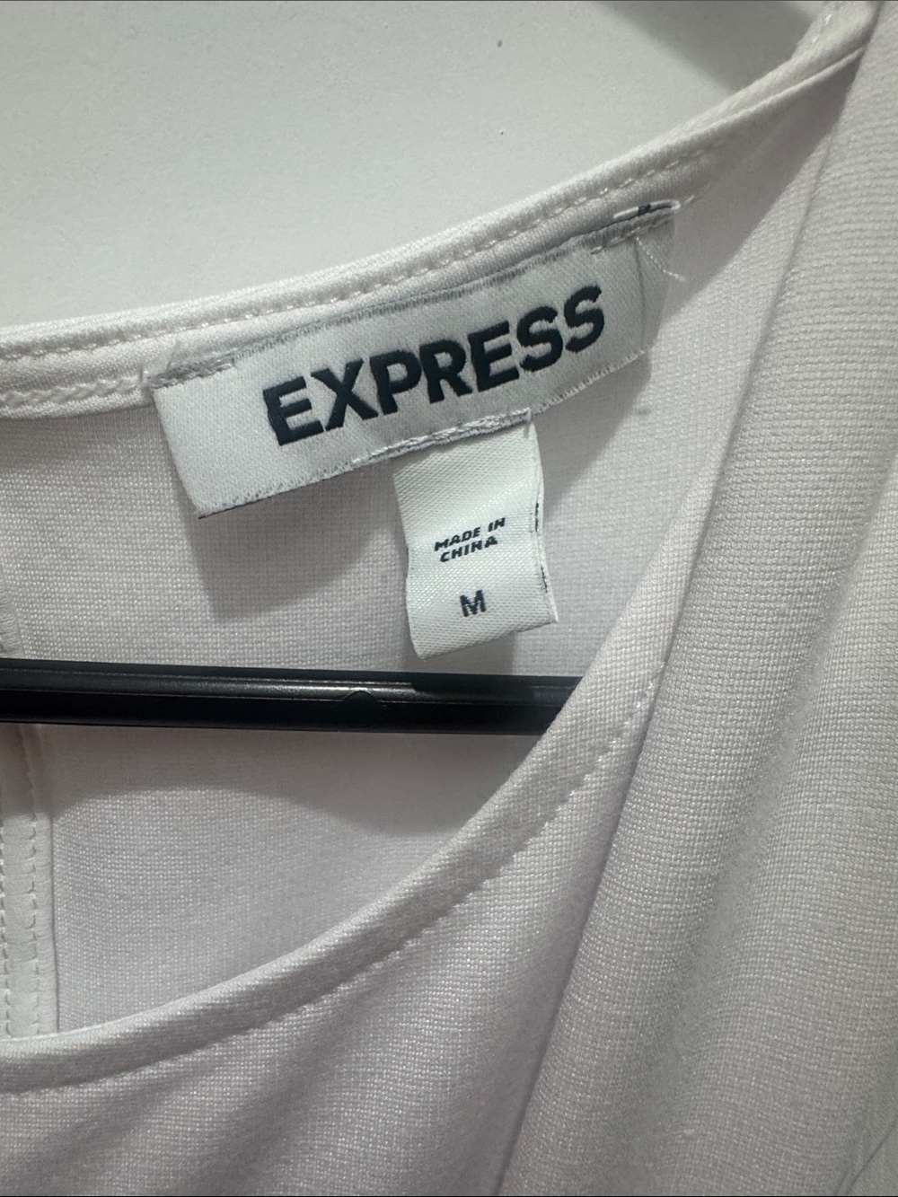 Express White Scoop Neck Jumpsuit with Tie Waist - Picture 2 of 3